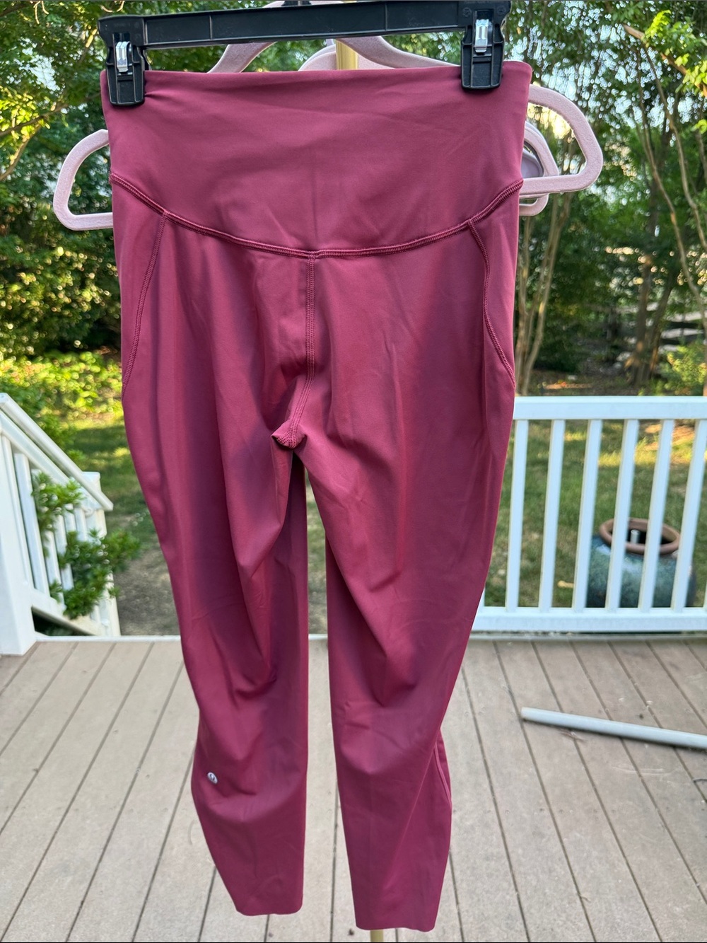 Lululemon Wonder Under Burgundy Leggings